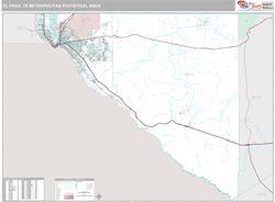 El Paso Metro Area Wall Map