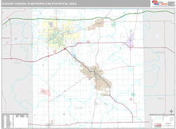 Elkhart-Goshen Metro Area Wall Map