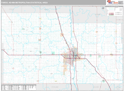 Fargo Metro Area Wall Map