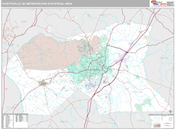 Fayetteville Metro Area Wall Map