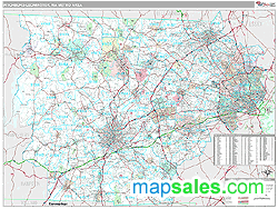 Fitchburg-Leominster Metro Area Wall Map