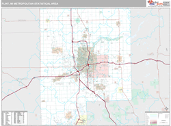 Flint Metro Area Wall Map