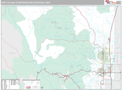 Fort Collins Metro Area Wall Map