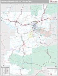 Fort Smith Metro Area Wall Map