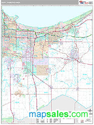 Gary Metro Area Wall Map