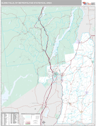 Glens Falls Metro Area Wall Map