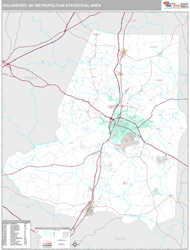 Goldsboro Metro Area Wall Map