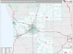 Grand Rapids-Wyoming Metro Area Wall Map