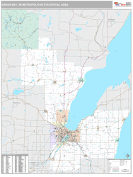 Green Bay Metro Area Wall Map