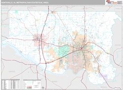 Huntsville Metro Area Wall Map