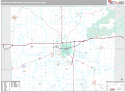 Jackson Metro Area Wall Map