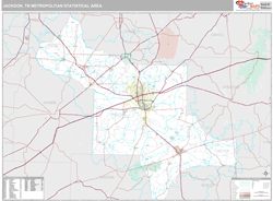 Jackson Metro Area Wall Map