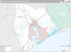 Jacksonville Metro Area Wall Map