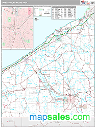 Jamestown Metro Area Wall Map
