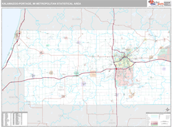 Kalamazoo-Portage Metro Area Wall Map