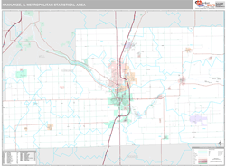 Kankakee Metro Area Wall Map