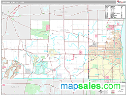 Kenosha Metro Area Wall Map