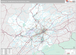Knoxville Metro Area Wall Map