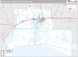 Lake Charles Metro Area Wall Map