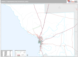 Laredo Metro Area Wall Map