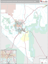 Las Vegas-Henderson-Paradise Metro Area Wall Map