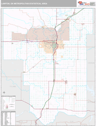 Lawton Metro Area Wall Map