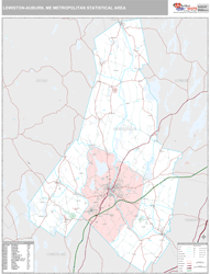 Lewiston-Auburn Metro Area Wall Map