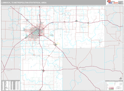 Lubbock Metro Area Wall Map