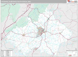 Lynchburg Metro Area Wall Map