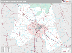 Macon Metro Area Wall Map