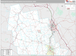 Manchester-Nashua Metro Area Wall Map