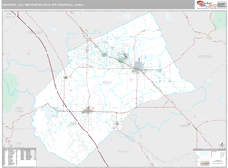 Merced Metro Area Wall Map