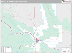 Missoula Metro Area Wall Map