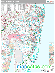 Monmouth-Ocean Metro Area Wall Map