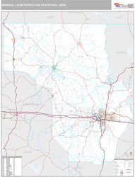 Monroe Metro Area Wall Map