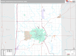 Muncie Metro Area Wall Map