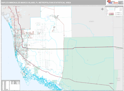 Naples-Immokalee-Marco Island Metro Area Wall Map