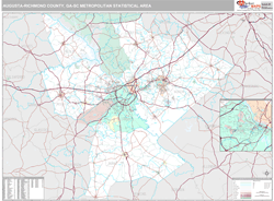 Augusta-Richmond County Metro Area Wall Map