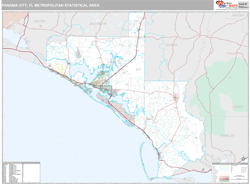 Panama City Metro Area Wall Map