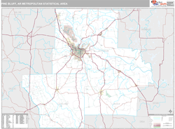 Pine Bluff Metro Area Wall Map