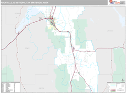 Pocatello Metro Area Wall Map