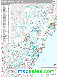 Portsmouth-Rochester Metro Area Wall Map