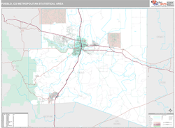 Pueblo Metro Area Wall Map