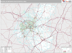 Raleigh Metro Area Wall Map