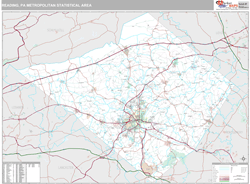 Reading Metro Area Wall Map