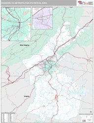 Roanoke Metro Area Wall Map