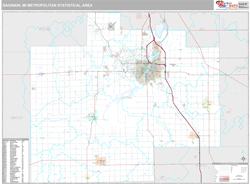 Saginaw Metro Area Wall Map