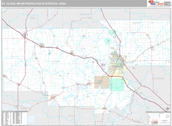 St. Cloud Metro Area Wall Map