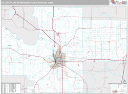 St. Joseph Metro Area Wall Map