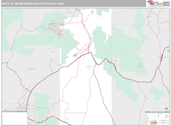 Santa Fe Metro Area Wall Map